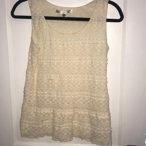 “Max Studio” off white tank top shirt